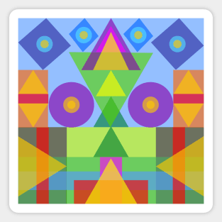 Afric colors in geometric symbols Magnet